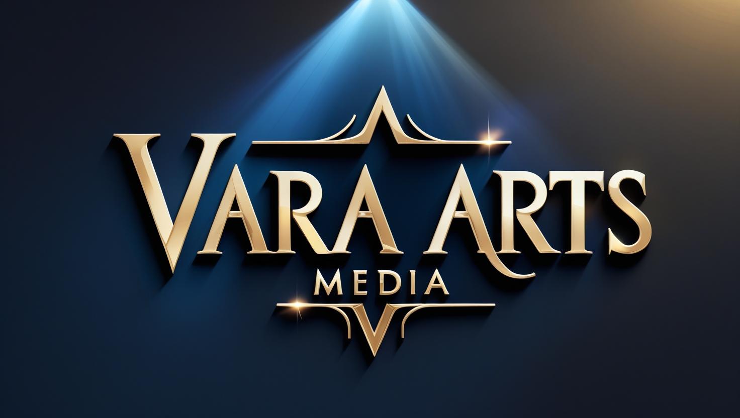create vara arts media logo in cinematic (2)