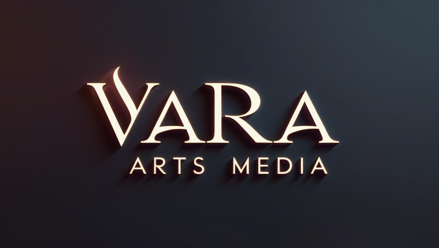 create vara arts media logo in cinematic (3)